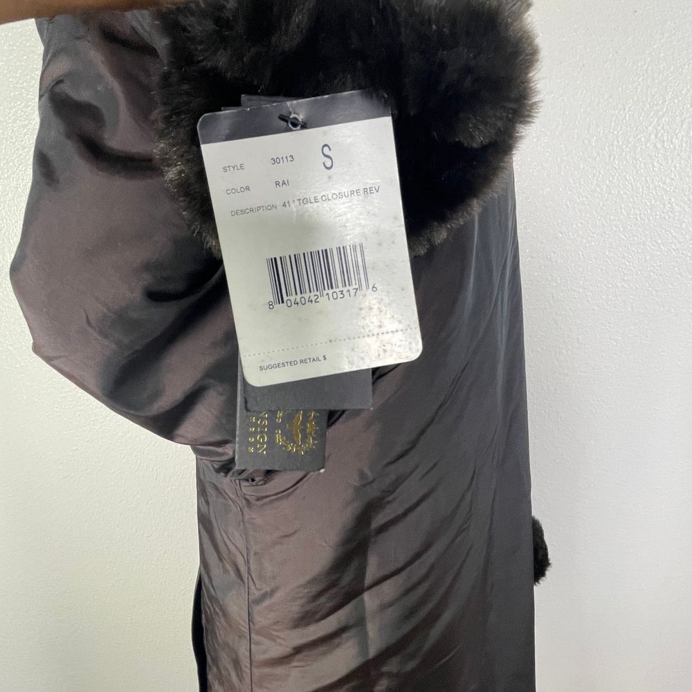 Ensign London oversized NWT reversible‎ faux fur and wind/water resistant S coat - Picture 13 of 16